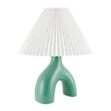 Modern European furniture - Ceramic White Linen Table Lamp - www.oroa.com