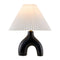 Modern European furniture - Ceramic White Linen Table Lamp - www.oroa.com