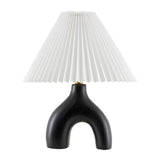 Modern European furniture - Ceramic White Linen Table Lamp - www.oroa.com