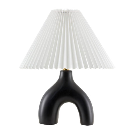 Modern European furniture - Ceramic White Linen Table Lamp - www.oroa.com