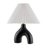 Modern European furniture - Ceramic White Linen Table Lamp - www.oroa.com