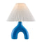 Modern European furniture - Ceramic White Linen Table Lamp - www.oroa.com
