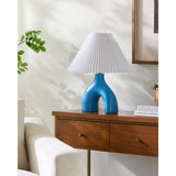 Modern European furniture - Ceramic White Linen Table Lamp - www.oroa.com