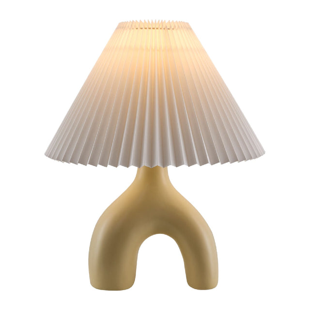 Modern European furniture - Ceramic White Linen Table Lamp - www.oroa.com