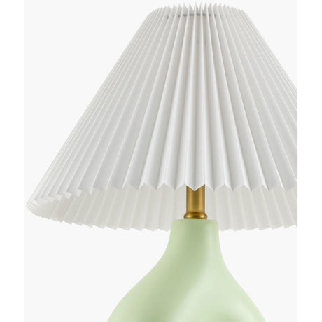 Modern European furniture - Ceramic White Linen Table Lamp - www.oroa.com