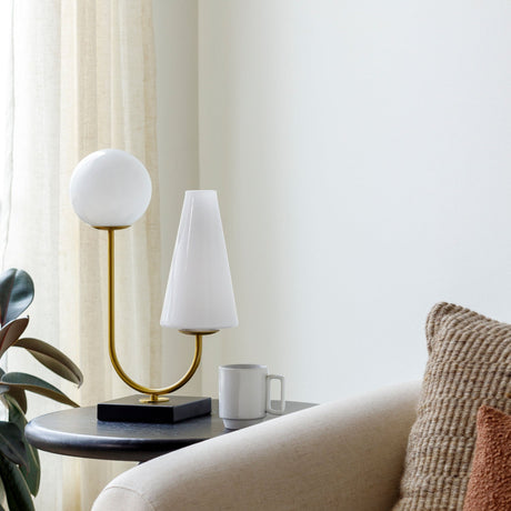 Modern European furniture - White 2-Light Accent Table Lamp - www.oroa.com