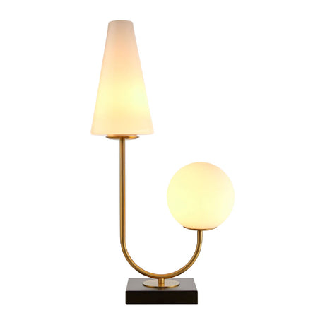 Modern European furniture - White 2-Light Accent Table Lamp - www.oroa.com