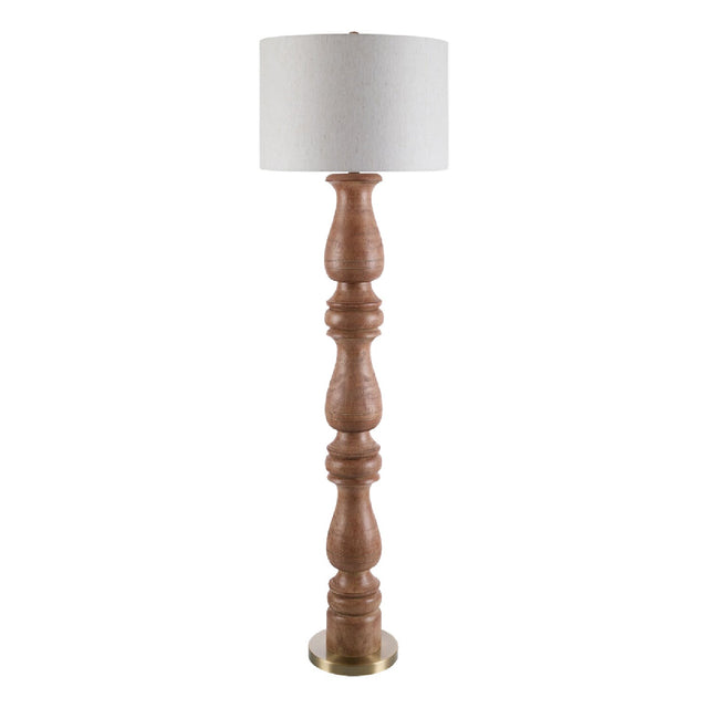 Modern European furniture - Beige Linen Accent Floor Lamp - www.oroa.com