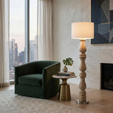 Modern European furniture - White Linen Accent Floor Lamp - www.oroa.com