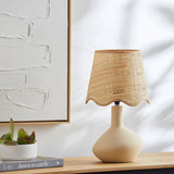 Modern European furniture - Wavy Rattan Accent Table Lamp - www.oroa.com