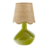 Modern European furniture - Wavy Rattan Accent Table Lamp - www.oroa.com