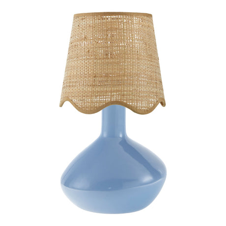 Modern European furniture - Wavy Rattan Accent Table Lamp - www.oroa.com