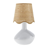 Modern European furniture - Wavy Rattan Accent Table Lamp - www.oroa.com