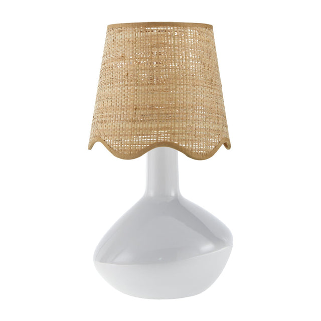 Modern European furniture - Wavy Rattan Accent Table Lamp - www.oroa.com