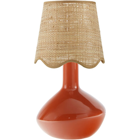 Modern European furniture - Wavy Rattan Accent Table Lamp - www.oroa.com