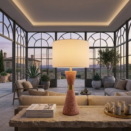 Modern European furniture - Terrazzo Red Accent Table Lamp - www.oroa.com