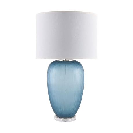 Modern European furniture - Blue Glass Accent Table Lamp - www.oroa.com