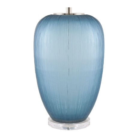 Modern European furniture - Blue Glass Accent Table Lamp - www.oroa.com
