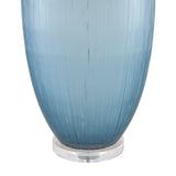 Modern European furniture - Blue Glass Accent Table Lamp - www.oroa.com
