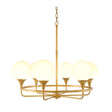 Modern European furniture - 6-Light White Glass Chandelier - www.oroa.com