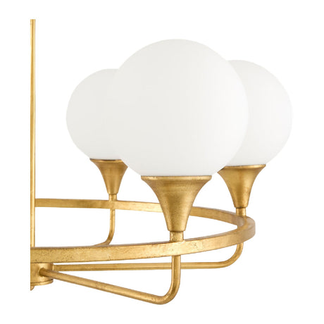 Modern European furniture - 6-Light White Glass Chandelier - www.oroa.com