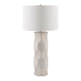 Modern European furniture - White Linen Shade Floor Lamp - www.oroa.com