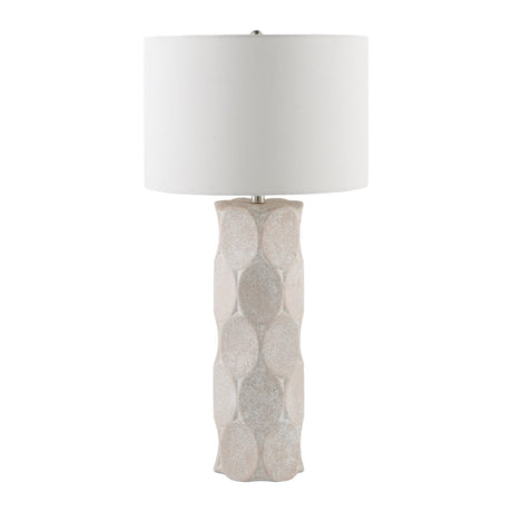 Modern European furniture - White Linen Shade Floor Lamp - www.oroa.com