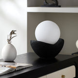 Modern European furniture - Cement Bowl Accent Table Lamp - www.oroa.com