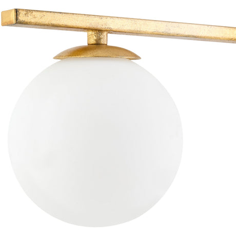 Modern European furniture - White Glass 5-Light Linear Chandelier - www.oroa.com