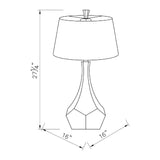 Modern European furniture - Gray Faceted Accent Table Lamp - www.oroa.com