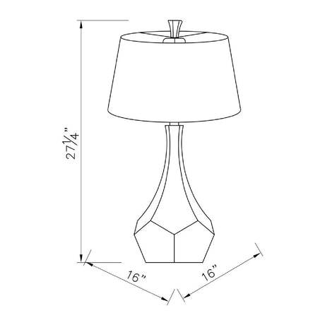 Modern European furniture - Gray Faceted Accent Table Lamp - www.oroa.com