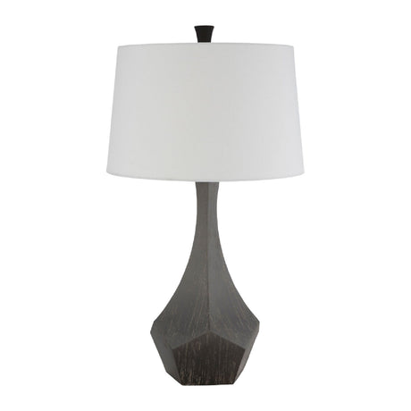 Modern European furniture - Gray Faceted Accent Table Lamp - www.oroa.com