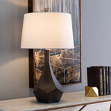 Modern European furniture - Gray Faceted Accent Table Lamp - www.oroa.com