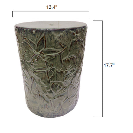 Modern European furniture - Carved Ceramic Garden Stool - www.oroa.com