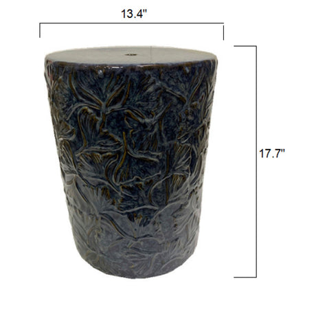 Modern European furniture - Carved Ceramic Garden Stool - www.oroa.com