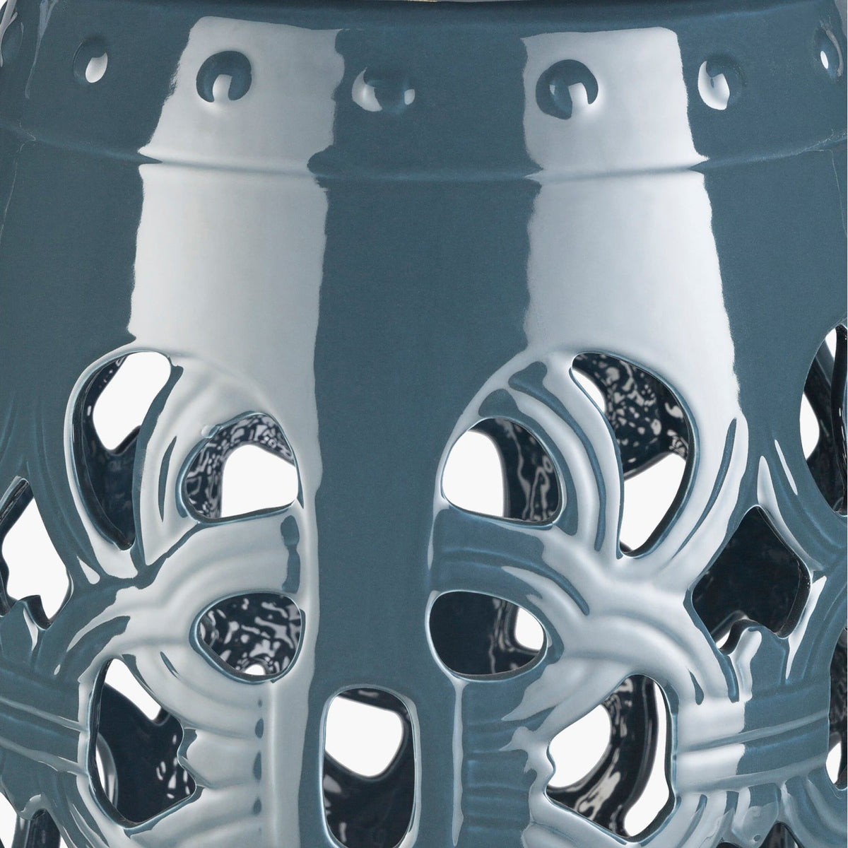 Modern European furniture - Openwork Glazed Ceramic Garden Stool - www.oroa.com