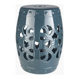 Modern European furniture - Openwork Glazed Ceramic Garden Stool - www.oroa.com