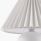 Modern European furniture - Pleated Linen Ceramic Table Lamp - www.oroa.com