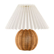 Modern European furniture - Pleated Shade Rattan Table Lamp - www.oroa.com