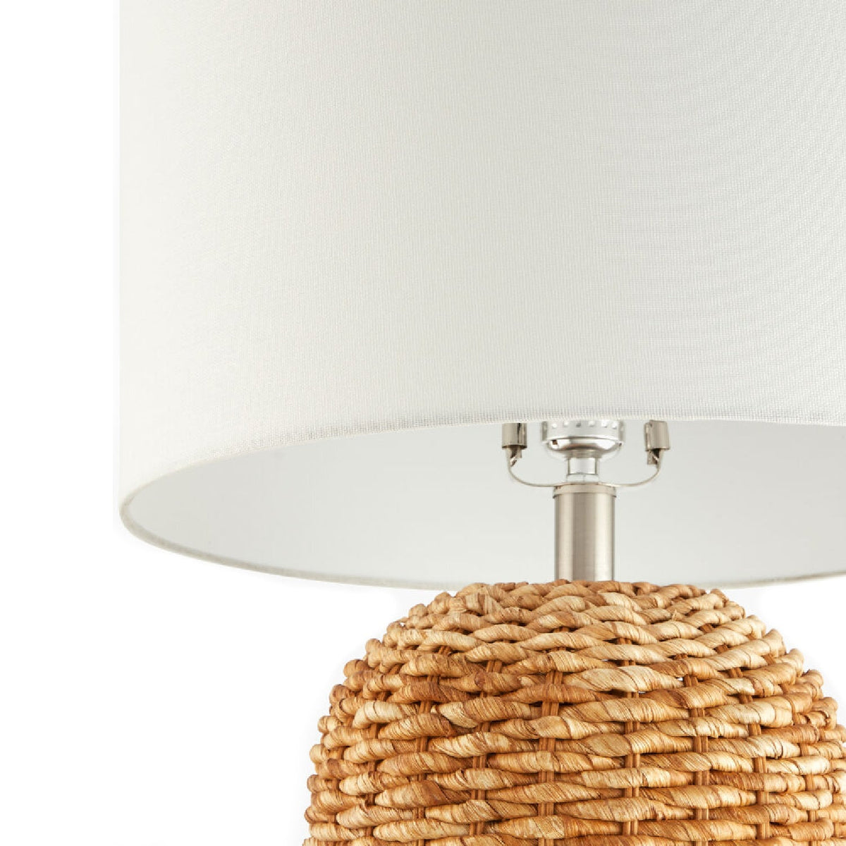 Modern European furniture - Rattan White Cotton Table Lamp - www.oroa.com