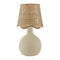 Modern European furniture - Wavy-Edge Rattan Ceramic Table Lamp - www.oroa.com