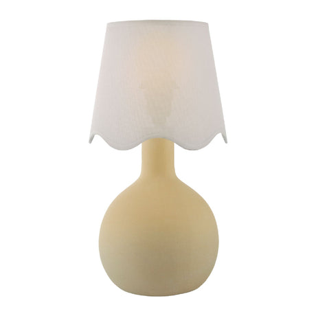 Modern European furniture - Wavy-Edge Rattan Ceramic Table Lamp - www.oroa.com
