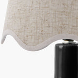 Modern European furniture - Wavy-Edge Rattan Ceramic Table Lamp - www.oroa.com