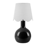 Modern European furniture - Wavy-Edge Rattan Ceramic Table Lamp - www.oroa.com