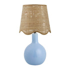 Modern European furniture - Wavy-Edge Rattan Ceramic Table Lamp - www.oroa.com