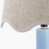 Modern European furniture - Wavy-Edge Rattan Ceramic Table Lamp - www.oroa.com