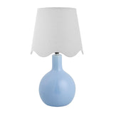 Modern European furniture - Wavy-Edge Rattan Ceramic Table Lamp - www.oroa.com