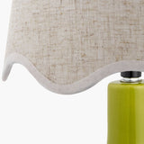 Modern European furniture - Wavy-Edge Rattan Ceramic Table Lamp - www.oroa.com