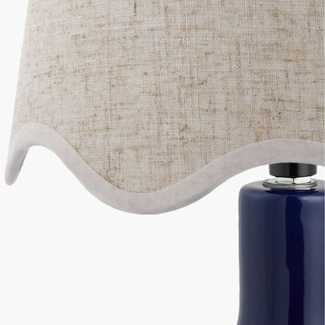 Modern European furniture - Wavy-Edge Rattan Ceramic Table Lamp - www.oroa.com