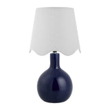 Modern European furniture - Wavy-Edge Rattan Ceramic Table Lamp - www.oroa.com